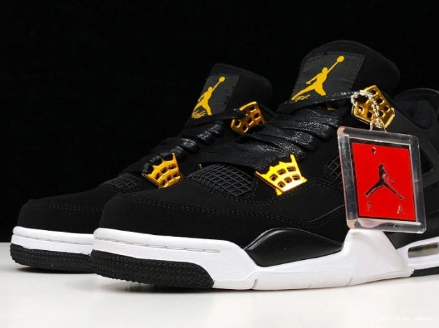 Cheap Air 308497-032 Jordan Black Gold-White 4 Metallic Royalty 0712